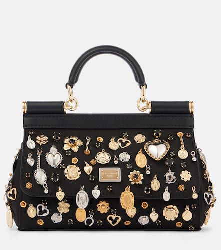 Bolso Sicily Small de piel adornado - Dolce&Gabbana - Modalova