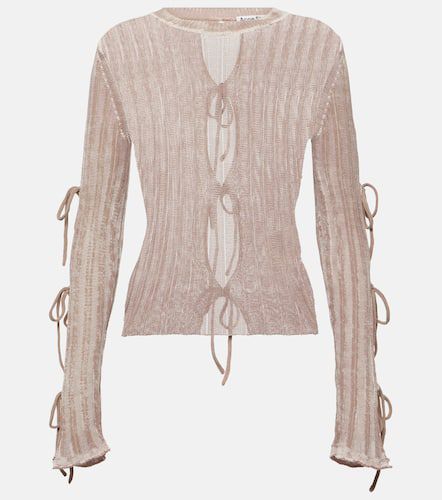 Ribbed-knit cotton-blend sweater - Acne Studios - Modalova