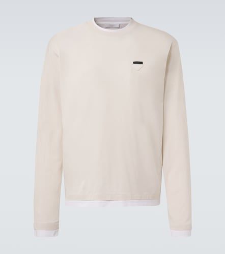 Camiseta de jersey de algodón a capas - Prada - Modalova