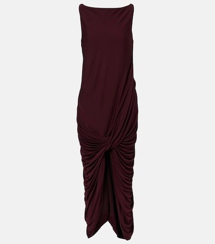 Vestido midi de jersey drapeado - Loewe - Modalova