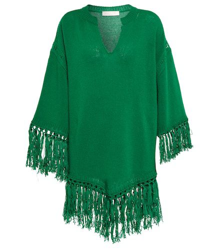 Fringe-trimmed virgin wool poncho - Valentino - Modalova