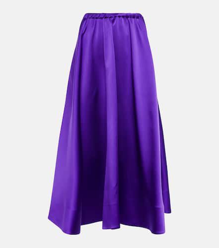 Valentino Pleated satin midi skirt - Valentino - Modalova