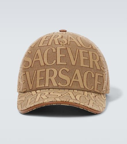 Gorra de lona en mezcla de algodón con logo - Versace - Modalova
