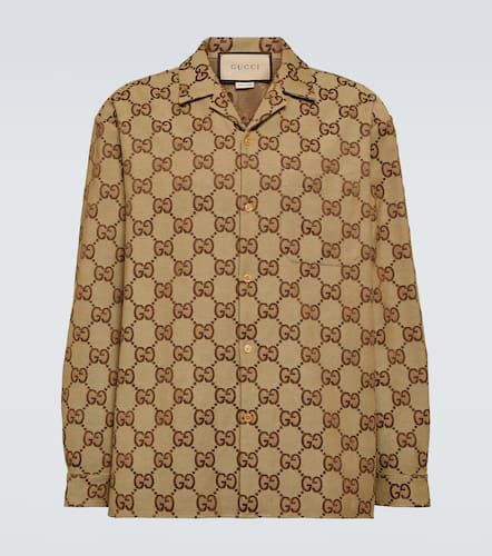 Camisa de lona con Maxi GG en jacquard - Gucci - Modalova