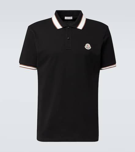 Polo de piqué de algodón con logo - Moncler - Modalova