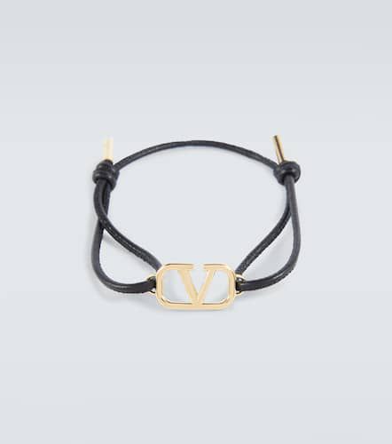 Bracciale in pelle con VLogo - Valentino Garavani - Modalova