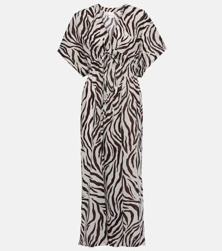 Dorotea zebra-print cotton midi dress - Max Mara - Modalova