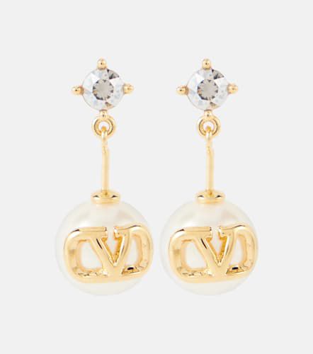 Orecchini VLogo Signature con perle bijoux - Valentino - Modalova