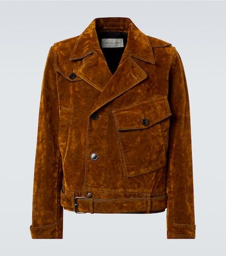 Vassel belted cotton biker jacket - Dries Van Noten - Modalova