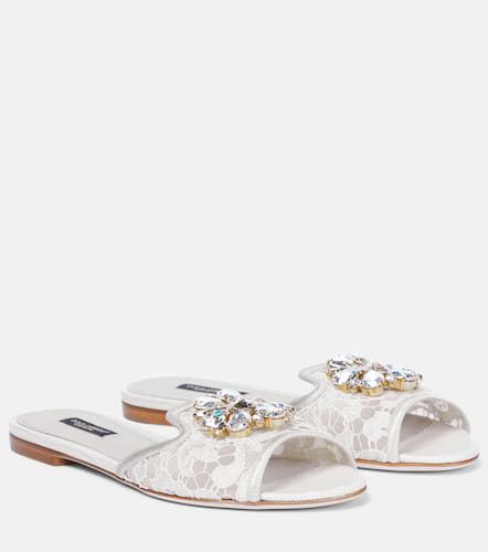 Bianca embellished lace sandals - Dolce&Gabbana - Modalova