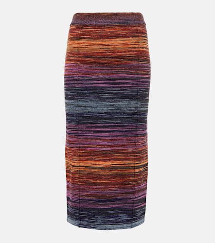 Space-dyed cutout knit midi skirt - Rotate - Modalova