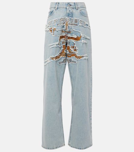 Logo embroidered high-rise wide-leg jeans - Y/Project - Modalova