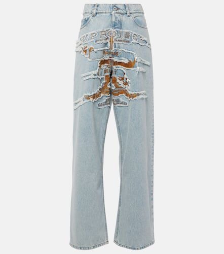 Logo embroidered high-rise wide-leg jeans - Y/Project - Modalova