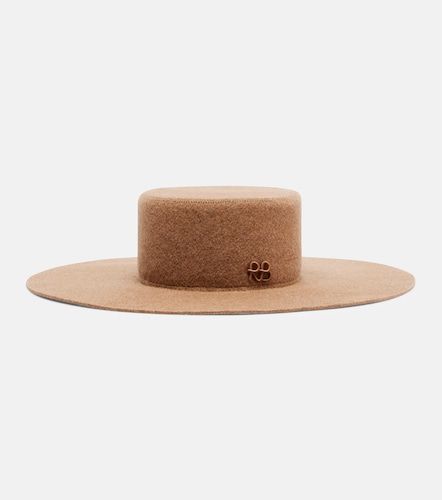 Monogram wool-blend felt canotier hat - Ruslan Baginskiy - Modalova