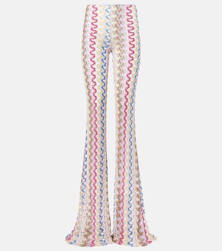 Crochet metallic flared pants - Missoni - Modalova