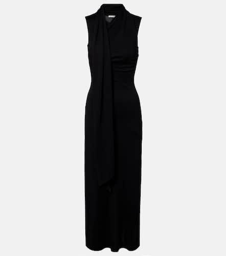 Tie-neck jersey midi dress - Ami Paris - Modalova
