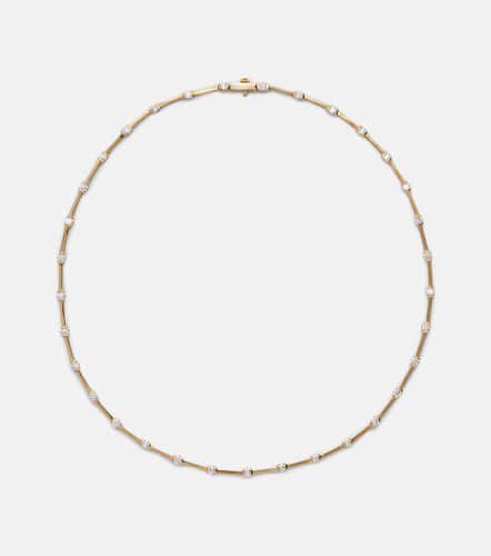 Zea Linked 18kt gold necklace with diamonds - Melissa Kaye - Modalova