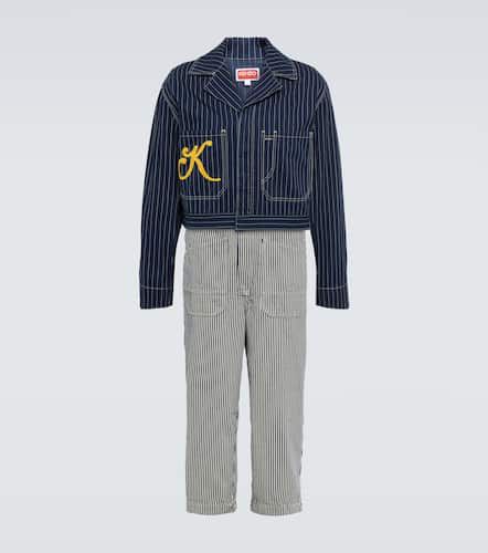 Jumpsuit di jeans a righe alla marinara - Kenzo - Modalova