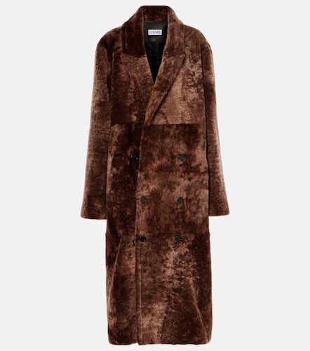 Cappotto doppiopetto in shearling - Loewe - Modalova