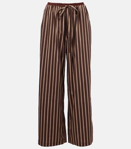 Pantaloni a gamba larga in misto cotone a righe - Jacques Wei - Modalova