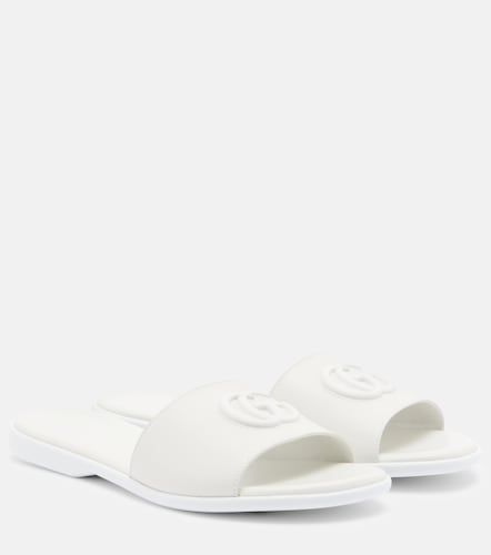 Gucci Double G leather slides - Gucci - Modalova