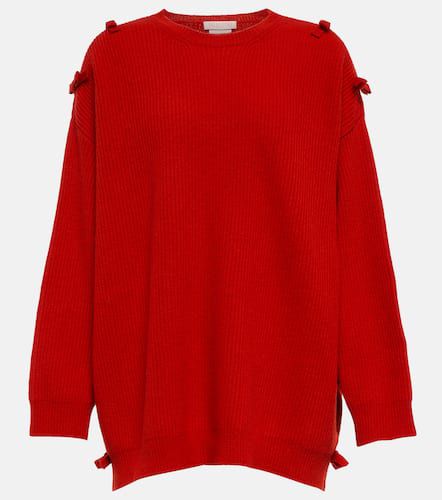 Bow-embellished virgin wool sweater - Valentino - Modalova