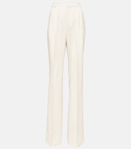 Pantalones anchos de lana de tiro alto - Saint Laurent - Modalova