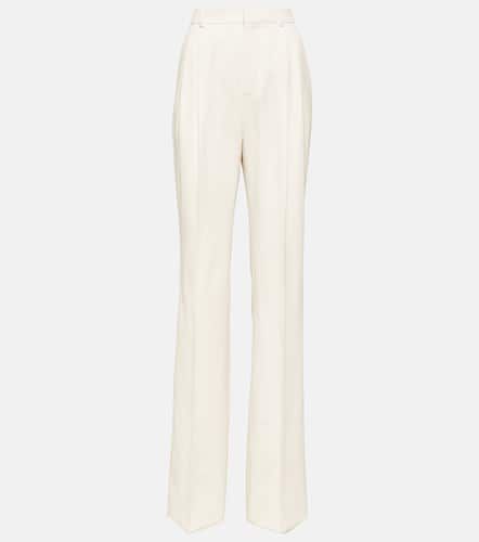 Weite High-Rise-Hose aus Wolle - Saint Laurent - Modalova