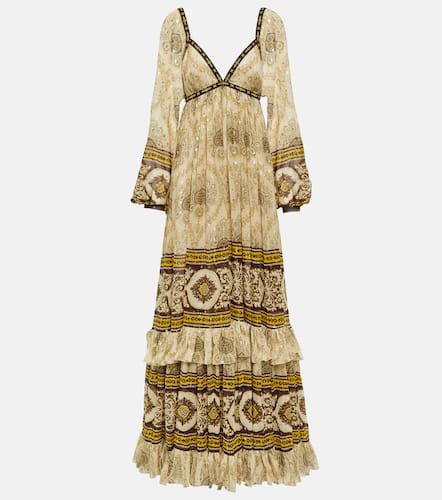 Ruffled printed silk jacquard gown - Etro - Modalova