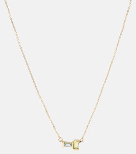 Halskette Tu Y Yo aus 9kt Gelbgold mit Peridot und Aquamarin - Aliita - Modalova
