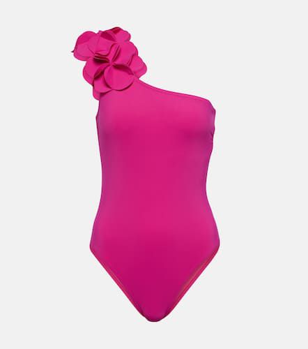 Floral-appliquÃ© one-shoulder swimsuit - Karla Colletto - Modalova