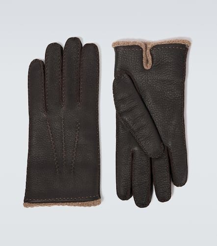 Cashmere-lined leather gloves - Thom Sweeney - Modalova