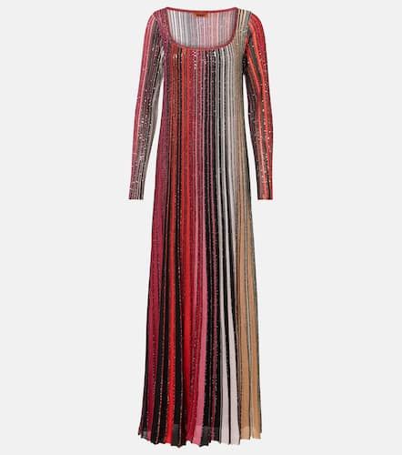 Striped plissÃ© lamÃ© maxi dress - Missoni - Modalova