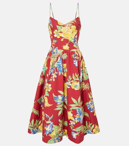 Robe midi en coton à fleurs - Polo Ralph Lauren - Modalova