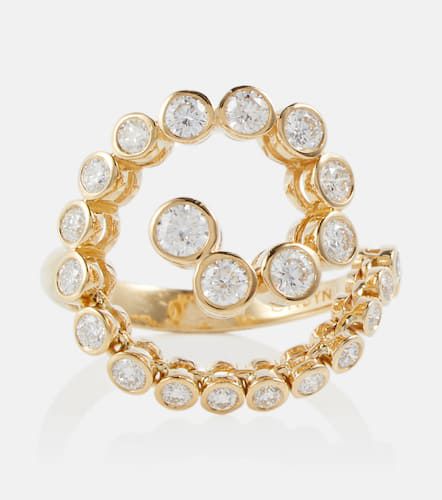 Ring Spiralis aus 14kt Gelbgold mit Diamanten - Ondyn - Modalova