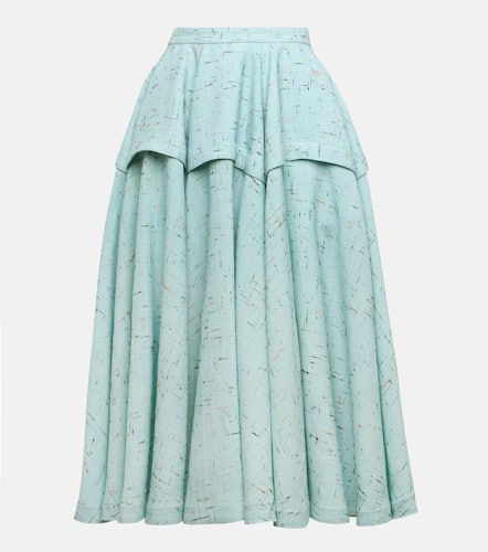Tiered textured midi skirt - Bottega Veneta - Modalova