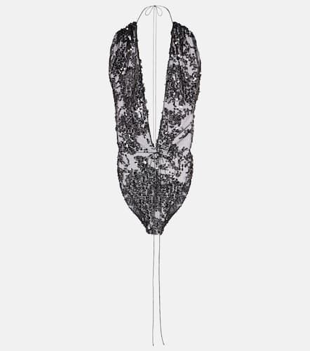 Sequined halterneck tulle bodysuit - Victoria Beckham - Modalova