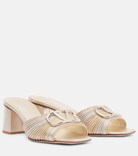 VLogo metallic leather mules - Valentino Garavani - Modalova