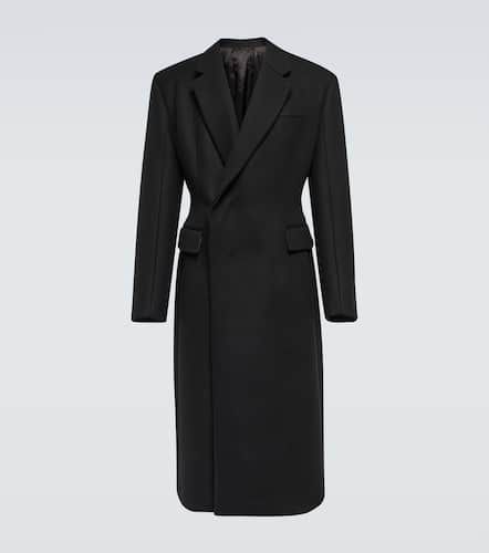 Double-breasted virgin wool overcoat - Prada - Modalova