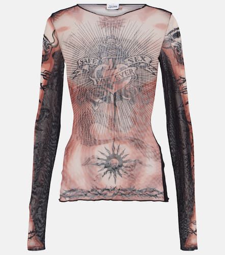 Tattoo Collection tulle top - Jean Paul Gaultier - Modalova