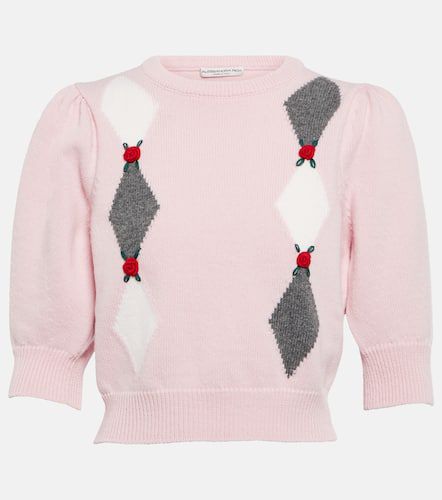 Cropped wool sweater - Alessandra Rich - Modalova