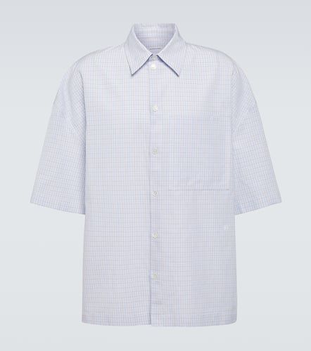 Checked cotton and linen bowling shirt - Bottega Veneta - Modalova