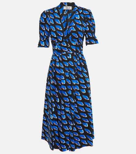 Vestido midi envolvente estampado - Diane von Furstenberg - Modalova