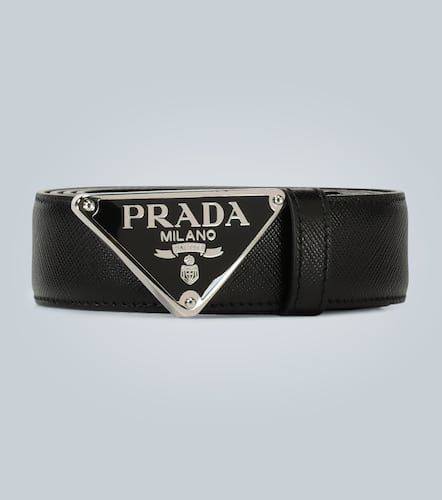 Cinturón de piel Saffiano con logo - Prada - Modalova