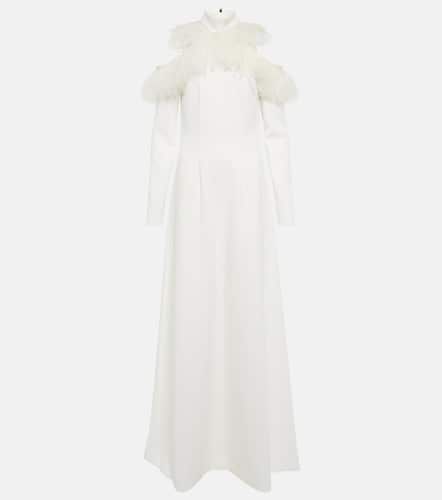 Vestido de novia de crepé con plumas - Christopher Kane - Modalova