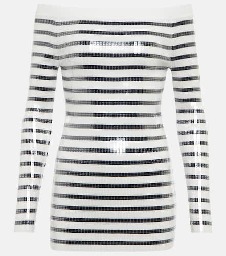 Sequined striped sweater minidress - Jean Paul Gaultier - Modalova