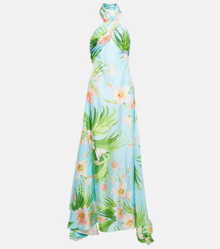 Floral halterneck silk gown - Carolina Herrera - Modalova