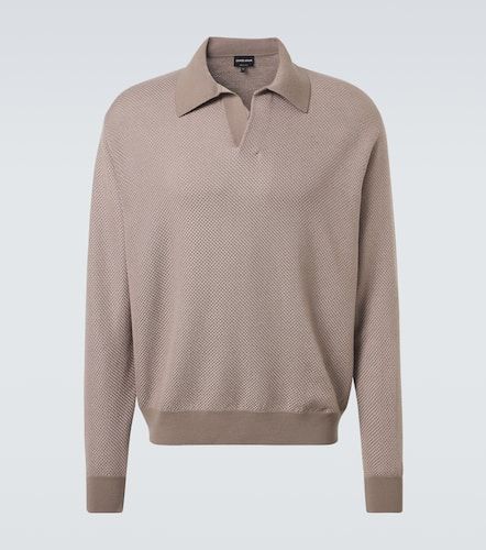 Wool-blend polo sweater - Giorgio Armani - Modalova