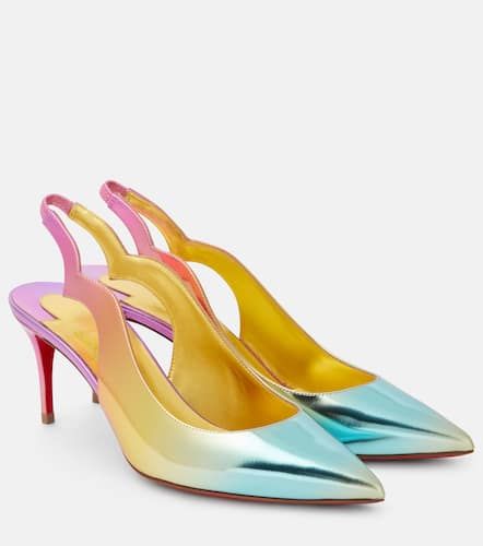 Pumps slingback Hot Chick 70 in pelle metallizzata - Christian Louboutin - Modalova