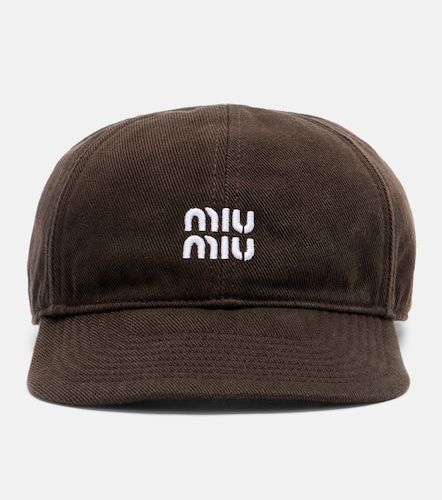 Miu Miu Logo cotton baseball cap - Miu Miu - Modalova